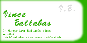vince ballabas business card